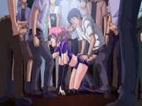 Anime babe dreamed of getting gangbanged